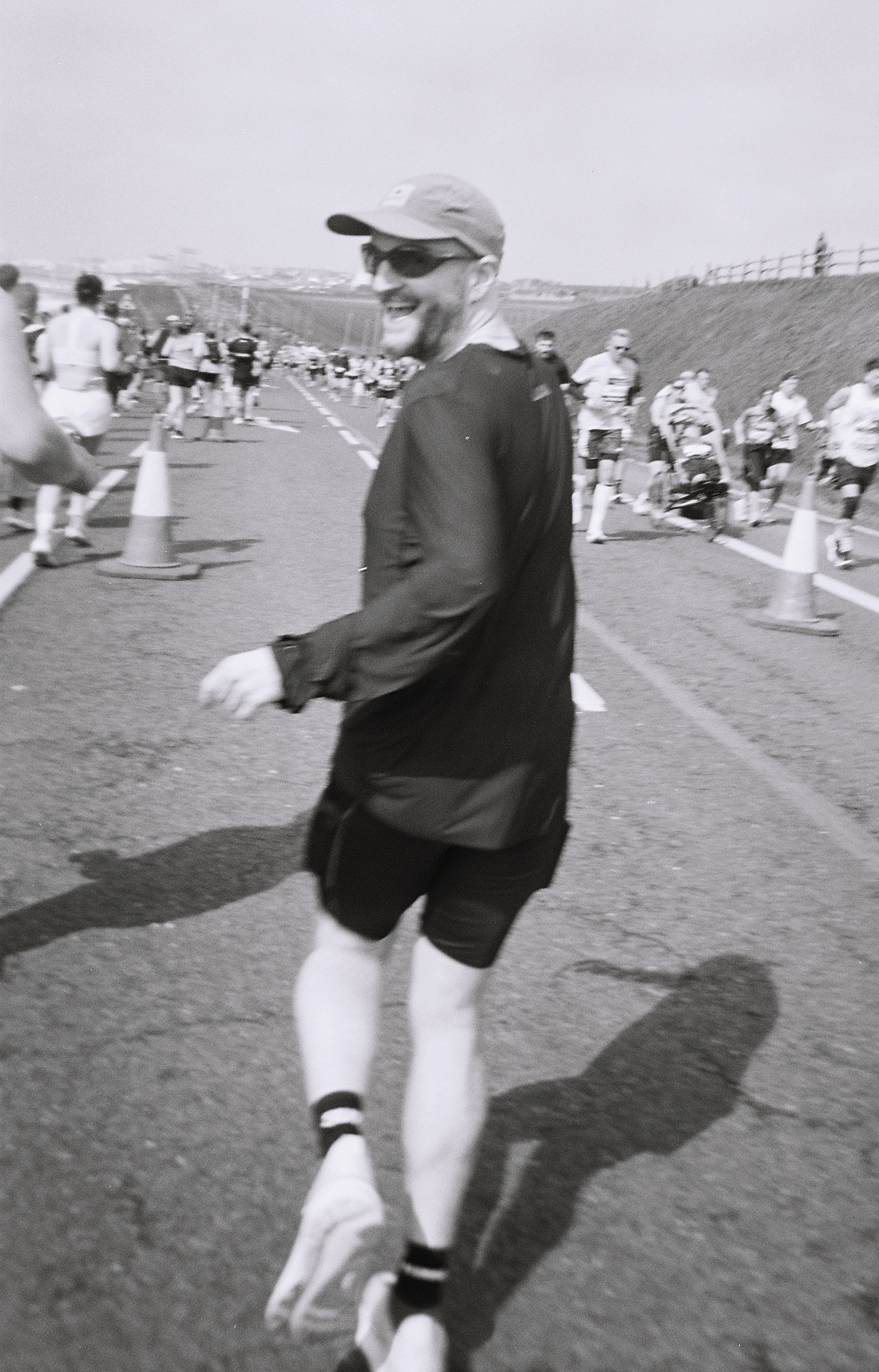 Coach Conor running a race